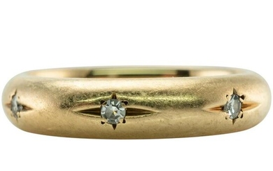 Eternity Diamond Ring 14K Gold Band Wedding Single cut