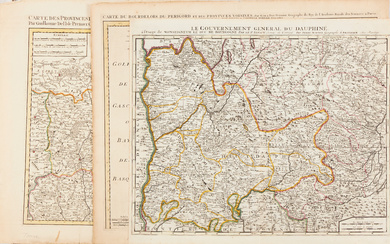 FRANCE, 3 MAPS, inter alia by Sanson and Delisle.
