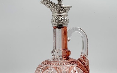 Fine Stevens & Williams Decanter Sterling By Theo Starr
