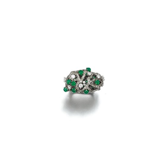 GEM SET AND DIAMOND RING, CINDY CHAO