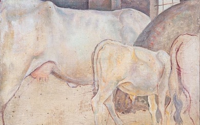 GIUSEPPE CESETTI © (Tuscania, 1902 - Viterbo, 1991), The stable