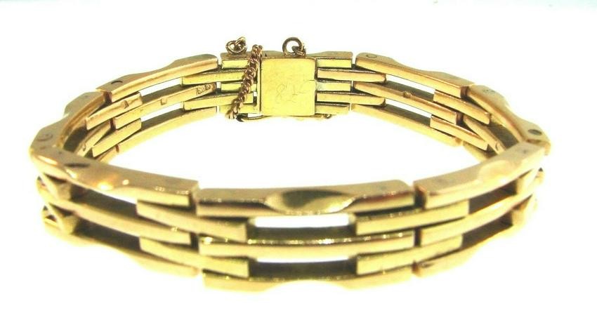 GROOVY Swiss Made 14k Rose Gold Bracelet Vintage