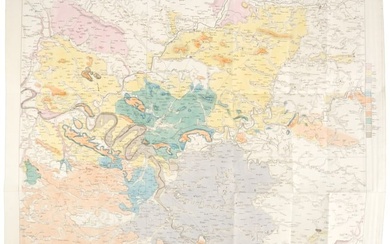 Geognostic map of Paris 1810
