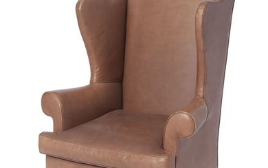 George I style Upholstered Walnut Wing Chair
