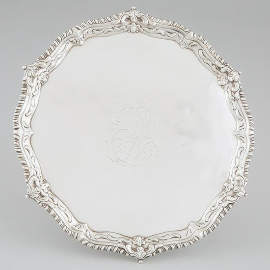 George III Silver Shaped Circular Salver, Ebenezer Coker, L