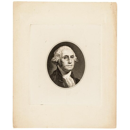 George Washington Engraved Die Sunk Oval Portrait