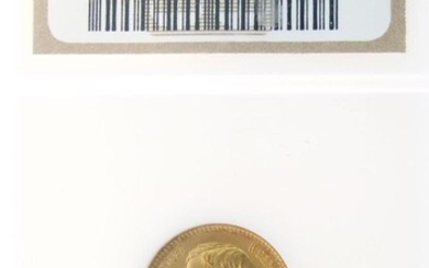 Gold Coin - Tsar Nicolas II Russian five Rouble,...