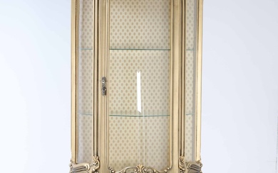 Gold-painted display cabinet - 20th century