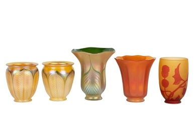 Group of Art Glass Shades
