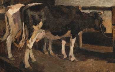 Herman Kruyder (Dutch 1981-1935). Koestal [Cow stable].