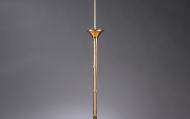 Ingo Maurer. Bamboo-shaped brass floor lamp from the 60s