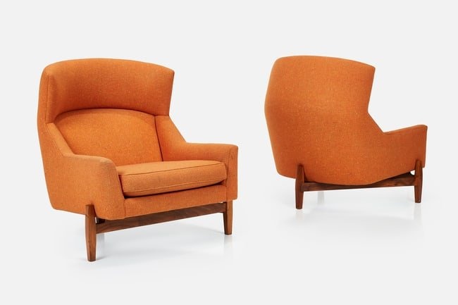 Jens Risom, 'Big' Lounge Chairs (2)