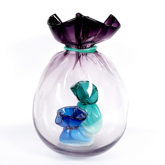 John Littleton & Kate Vogel Triple Bag Art Glass