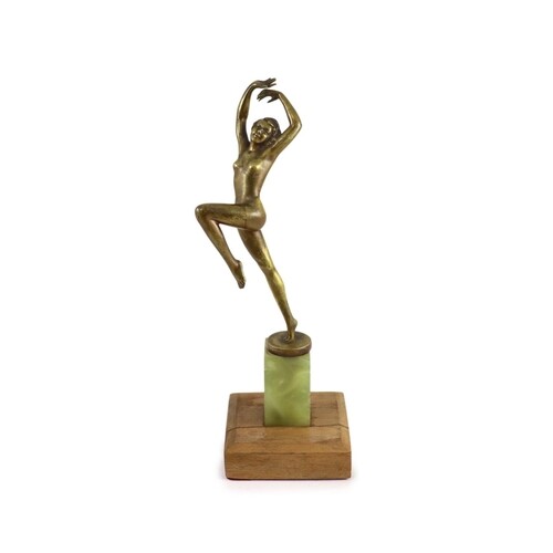 Josef Lorenzl , an Art Deco bronze figure of a dancing girl,...