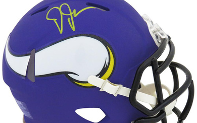 Justin Jefferson Signed Vikings Speed Mini Helmet (Schwartz)