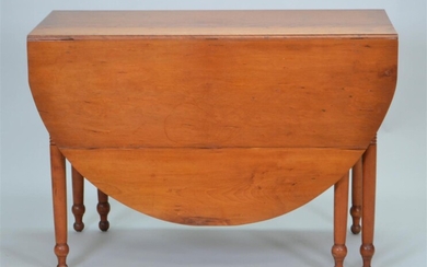 LATE FEDERAL CHERRY DROP-LEAF TABLE, 19TH CENTURY