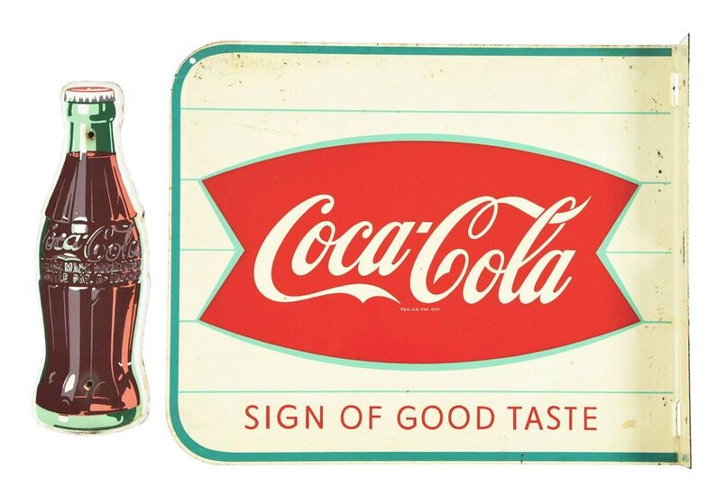LOT OF 2: COCA-COLA ADVERTISING SIGNS.