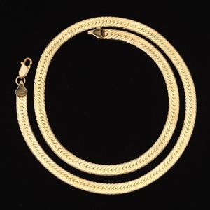 Ladies' Gold Herringbone Necklace
