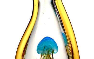 Large 14-Inch-Tall MURANO Art Glass Freeform Jellyfish Sculpture