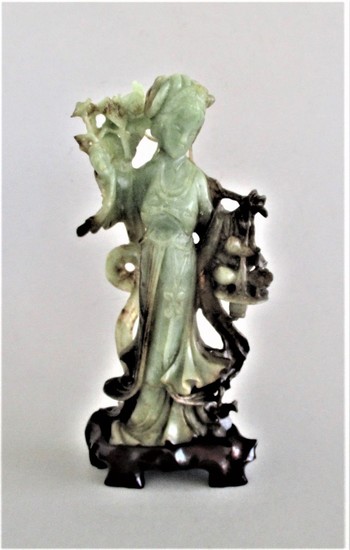 Large Chinese Jade Carving of a Lady FR3SH