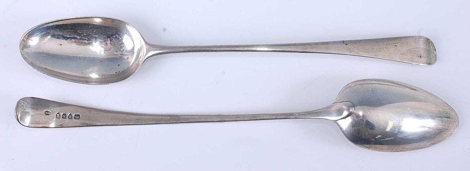 A George III silver stuffing spoon