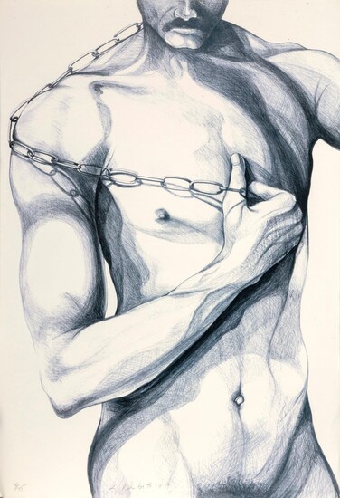 Lowell Blair Nesbitt, Male Nude 3, Lithograph