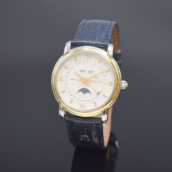 MAURICE LACROIX gents wristwatch with complete calendar reference...