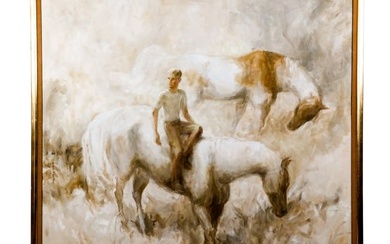 Man on Horse - Oil Painting