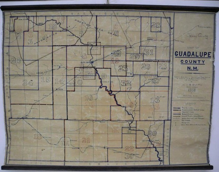 Map of Guadalupe County N. M.