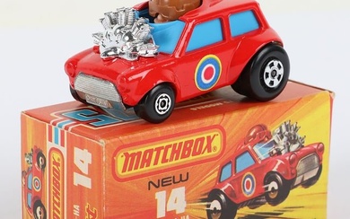 Matchbox Lesney Superfast MB-14 Mini HA-HA with rarer DARK Red Body