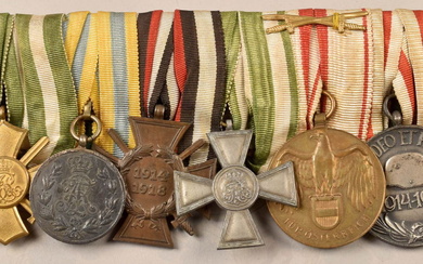 Medal clasp of a Saxonian sergeant with 8 awards