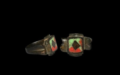 Medieval Ring with Enamel Plaque