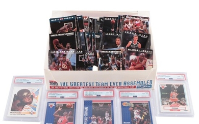Michael Jordan Graded Basketball Cards Including 1992 USA Olympic Team Cards