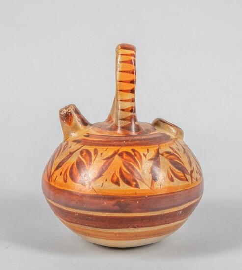 Native American Indian Type Carved Pottery Pot