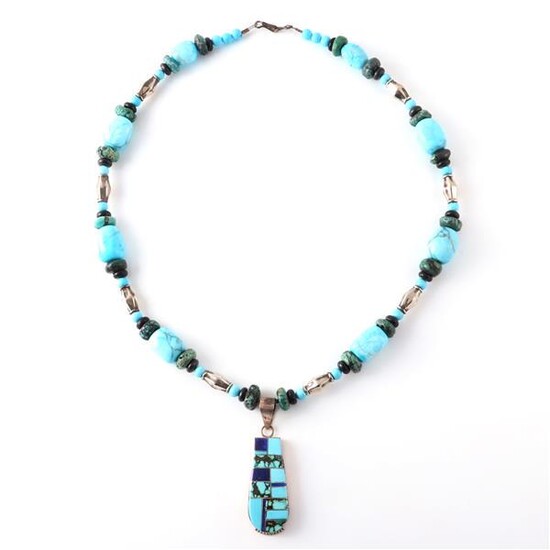 Native American Indian Zuni? sterling silver, turquoise