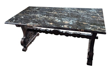 Neoclassical Style Marble Top Desk