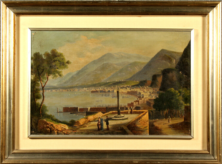 Oil on canvas on masonite. Early 19th century