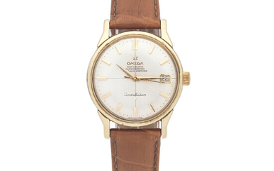Omega. A gold plated stainless steel automatic calendar wristwatch Constellation, Ref 168.005, Purchased 6th October 1964