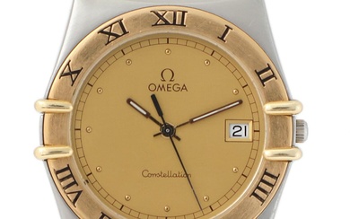 Omega A wristwatch of gold-plated steel and steel. Model Constellation, ref. 3961076....