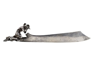 Original silver paper knife, Faberge firm, last quarter of the 19th century.