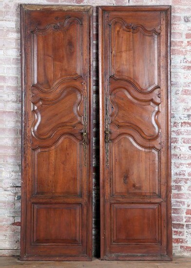 PAIR 19TH CENTURY FRENCH WALNUT CABINET DOORS
