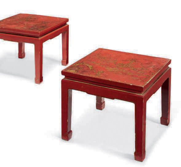■ PAIR OF LOW TABLES 20th CENTURY
