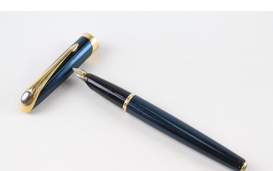 PARKER IM Metallic Teal Fountain Pen w/ 18ct Gold Nib WRITIN...