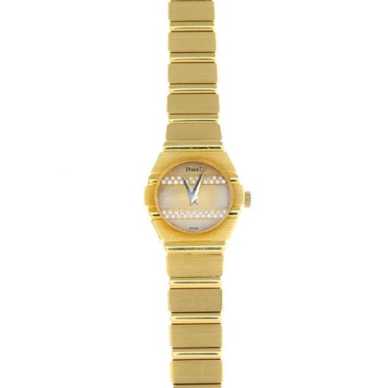 PIAGET - a lady's 18ct gold diamond wrist watch. The