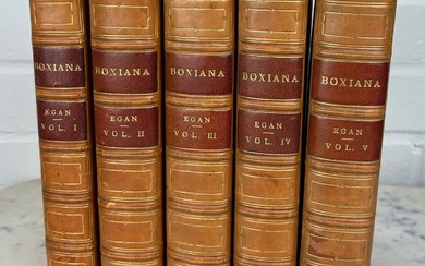 PIERCE EGAN: 'BOXIANA' LEATHER BOUND IN FIVE VOLUMES (5),...