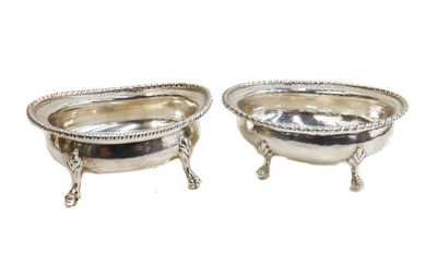 Pair Buccellati Italian Sterling Silver Footed Bowls