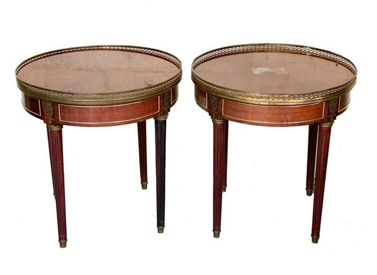 Pair ContinentalTop Round Tables