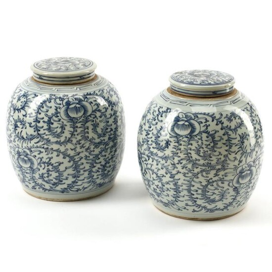 Pair of 19th Century Chinese Blue and White Porcelain