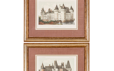 Pair of Framed French Chateau Prints