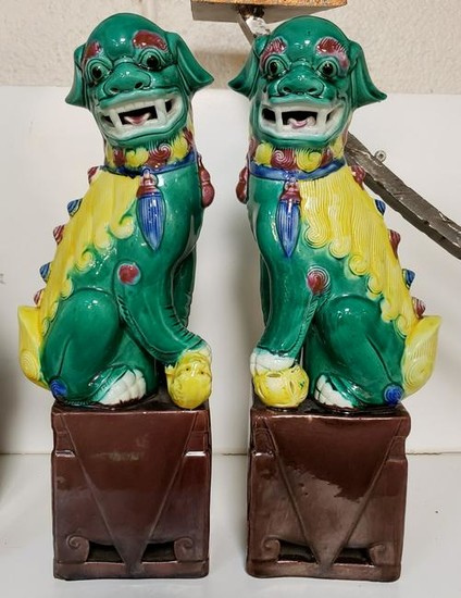 Pair of Mid 20th Century Chinese Famille Verte